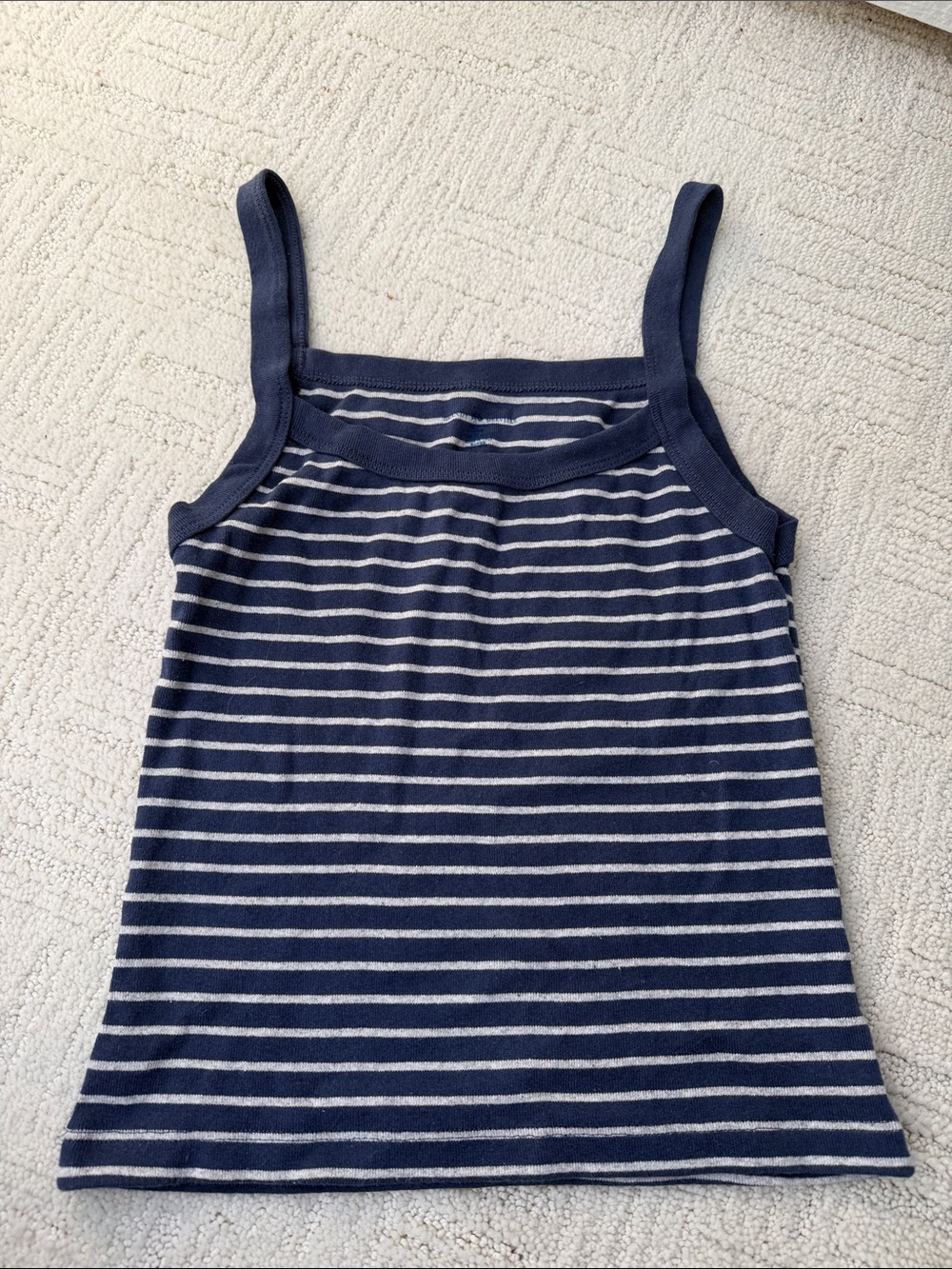 Brandy Melville Navy and White Striped Tank